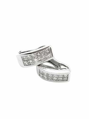 Boucles d'oreilles Boucles d'oreilles Or blanc Diamant 58 Facettes 06215CD