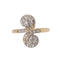 Bague 54.5 Bague Toi et moi en or bicolore et diamants 58 Facettes 31140