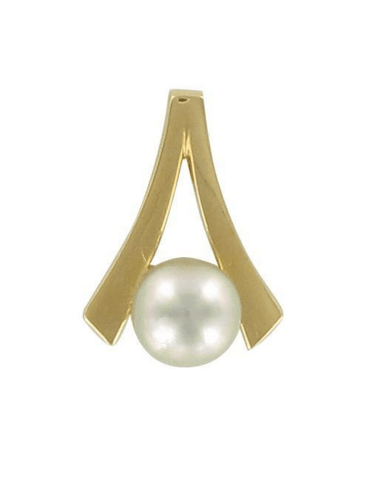 Pendentif Pendentif or perle grise 58 Facettes 17-064A