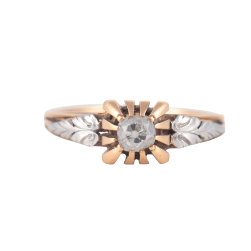 Bague 54.5 Bague or rose, platine et diamant 58 Facettes P3L12