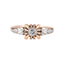 Bague 54.5 Bague or rose, platine et diamant 58 Facettes P3L12