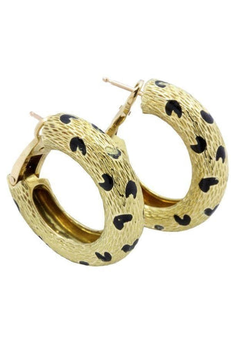 Boucles d'oreilles Créoles "Ombre féline" signées Fred 58 Facettes 31141