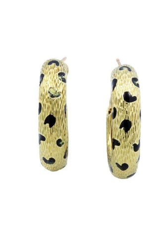 Boucles d'oreilles Créoles "Ombre féline" signées Fred 58 Facettes 31141