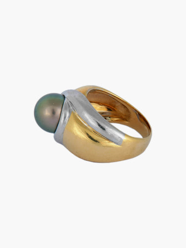 Bague Bague perle noire de Tahiti 58 Facettes