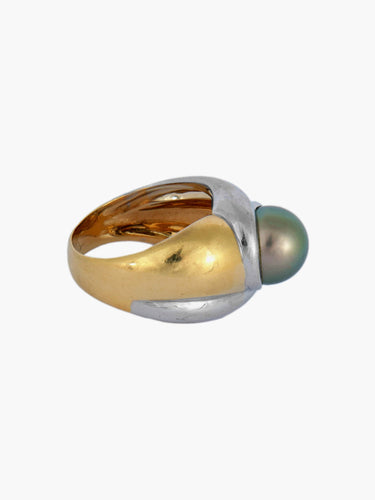 Bague Bague perle noire de Tahiti 58 Facettes