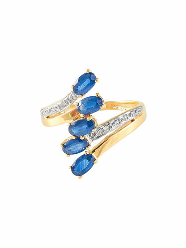 Bague 53 Bague or jaune diamants et saphirs 58 Facettes 684