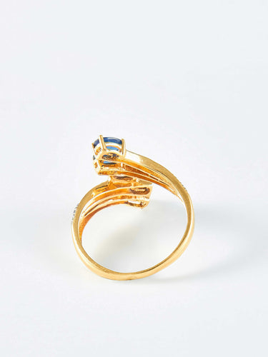 Bague 53 Bague or jaune diamants et saphirs 58 Facettes 684