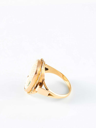 Bague 56 Bague Camée vert 58 Facettes 465