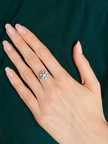 Bague Bague Fleurs ancienne 58 Facettes 915