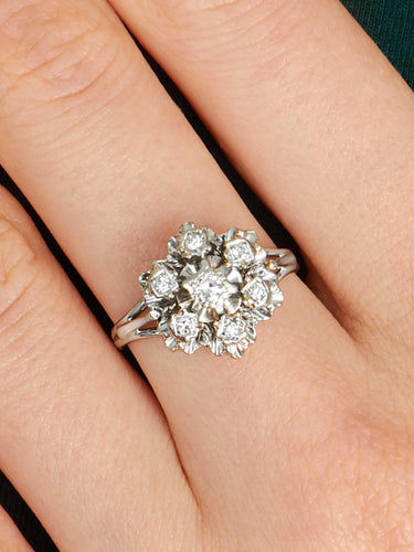 Bague Bague Fleurs ancienne 58 Facettes 915