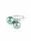Bague 58 Bague Toi & Moi or gris, diamants et perles de culture de Tahiti 58 Facettes 189