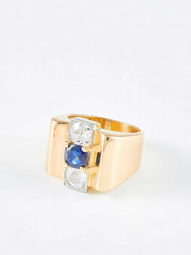 Bague Bague Tank Saphir et Diamants 58 Facettes 551