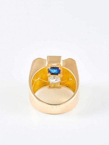 Bague Bague Tank Saphir et Diamants 58 Facettes 551