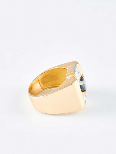 Bague Bague Tank Saphir et Diamants 58 Facettes 551