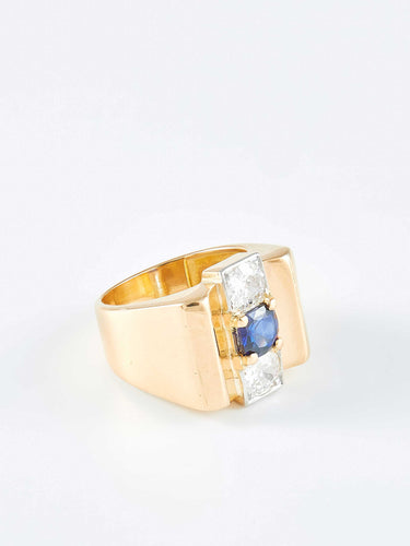 Bague Bague Tank Saphir et Diamants 58 Facettes 551