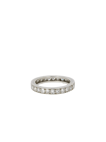 Bague Alliance américaine en platine et diamants 58 Facettes J61