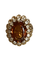 Bague 58 Bague Or Jaune Citrine Diamants 58 Facettes 5051