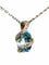 Collier Collier Chaîne + pendentif Or blanc Topaze 58 Facettes 1141225CD