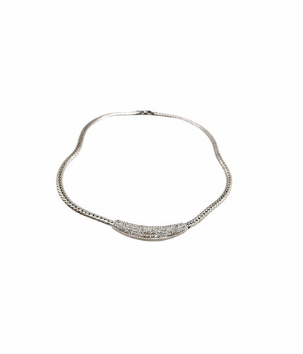 Collier Collier Maille anglaise Or blanc Diamant 58 Facettes 578633CD