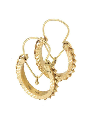 Boucles d'oreilles CREOLES ANCIENNES 58 Facettes 040581