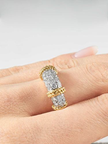 Bague 52 Bague Fred modèle Isaure Or jaune Diamants 58 Facettes