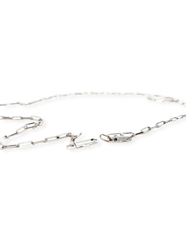 Collier Dinh Van Collier Chaîne Or blanc 58 Facettes 00027GD