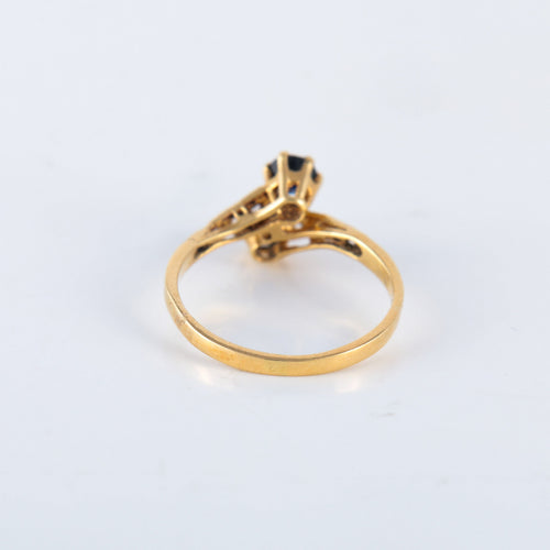 Bague 51 Bague Toi & Moi saphir diamants 58 Facettes
