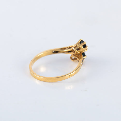 Bague 51 Bague Toi & Moi saphir diamants 58 Facettes