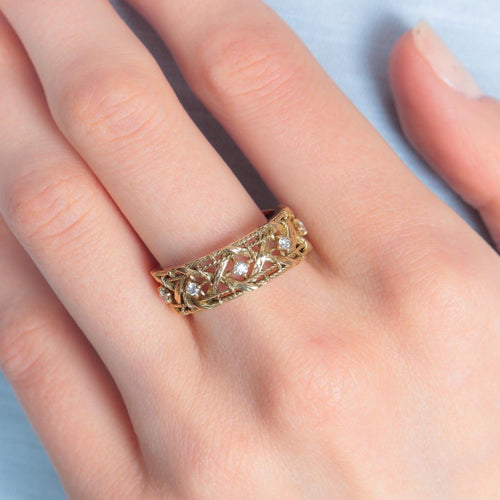Bague 56 DIOR - Bague Ruban Diamants 58 Facettes