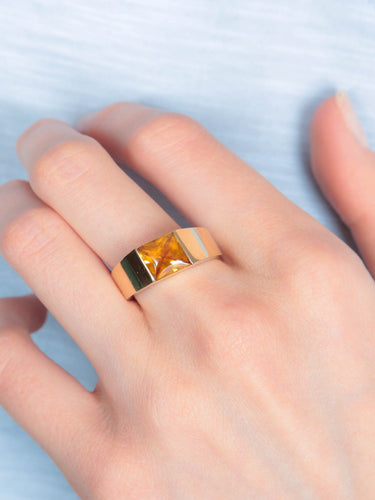 Bague CARTIER - Bague Tank Citrine 58 Facettes