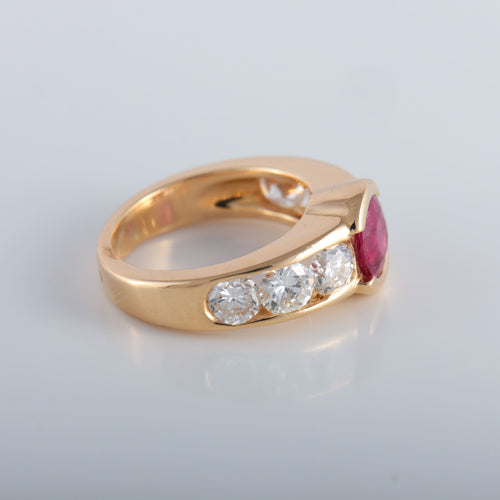 Bague Bague rubis et diamants 58 Facettes