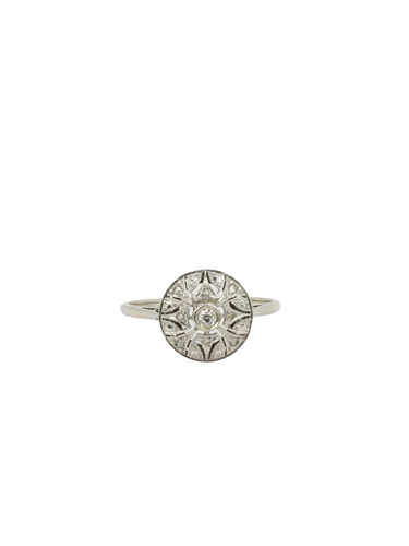 Bague 58 Bague Belle Epoque Or blanc Platine Diamants 58 Facettes J186