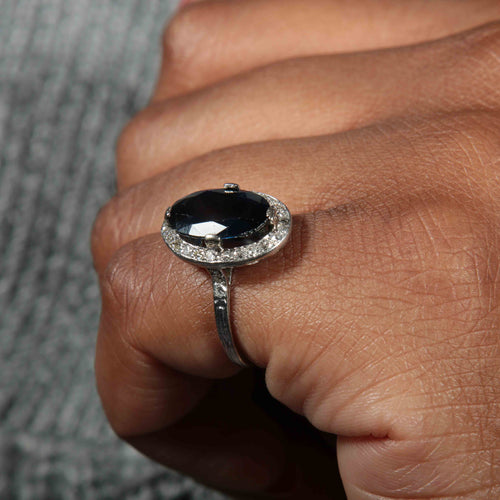 Bague 51 Bague Platine Saphir Diamants 58 Facettes 220400