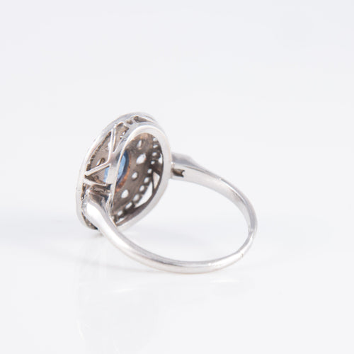Bague 52 Bague Art Déco Saphir Diamants 58 Facettes 1
