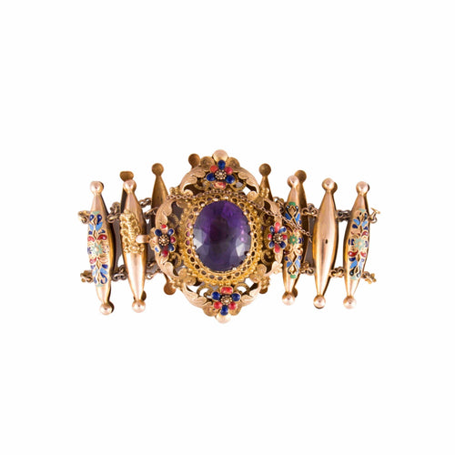 Bracelet Bracelet émaillé époque victorienne 58 Facettes 1
