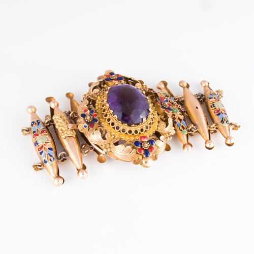 Bracelet Bracelet émaillé époque victorienne 58 Facettes 1