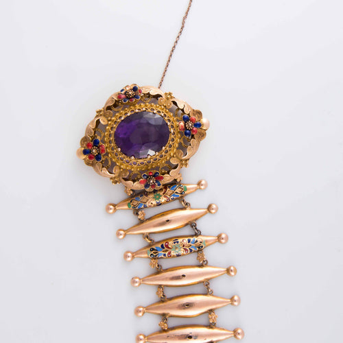 Bracelet Bracelet émaillé époque victorienne 58 Facettes 1