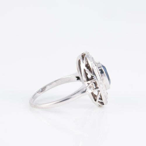 Bague 52 Bague Art Déco Saphir Diamants 58 Facettes 1