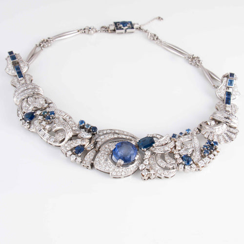 Collier Collier Saphirs Diamants 58 Facettes 1
