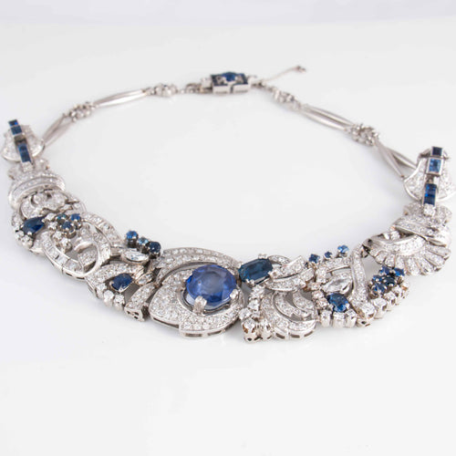 Collier Collier Saphirs Diamants 58 Facettes 1