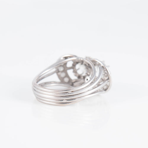 Bague Bague Art Déco Platine Diamants 58 Facettes 0