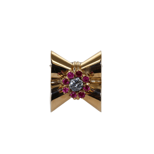 Bague 56 Bague ruban Or jaune et Diamant 58 Facettes