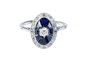 Bague Bague diamant saphir or blanc 58 Facettes BG250736-18