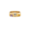 Bague 54 Bague bandeau Or jaune Améthyste Citrine Aigue-marine 58 Facettes 240041