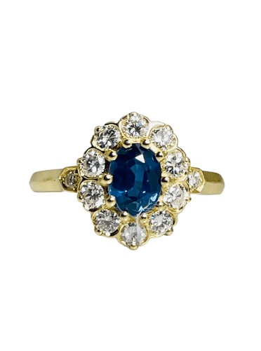 Bague Bague Pompadour Saphir et Diamants 58 Facettes