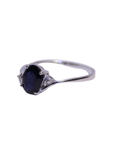 Bague 57 Bague Diamants et Saphir 58 Facettes