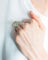 Bague Bague Or Blanc Prasiolite 58 Facettes
