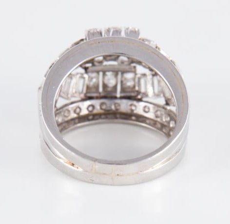 Bague 53 Bague Dôme platine Diamants 58 Facettes