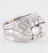 Bague 53 Bague Dôme platine Diamants 58 Facettes