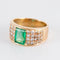 Bague 47 Bague Emeraude pavage Diamants 58 Facettes